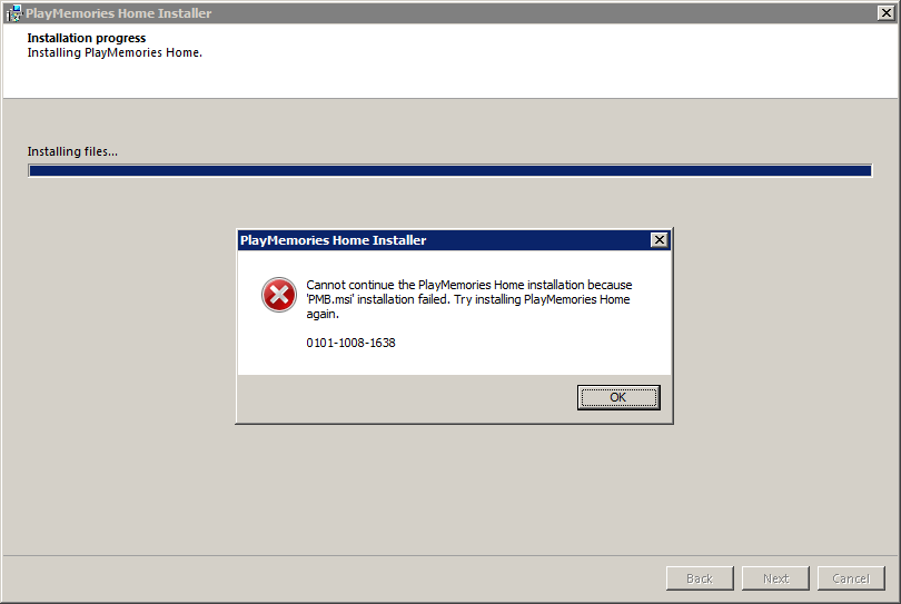 PlayMemories Home Installer crashed.png