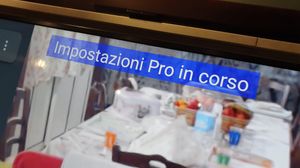 Impostazioni Pro in corso