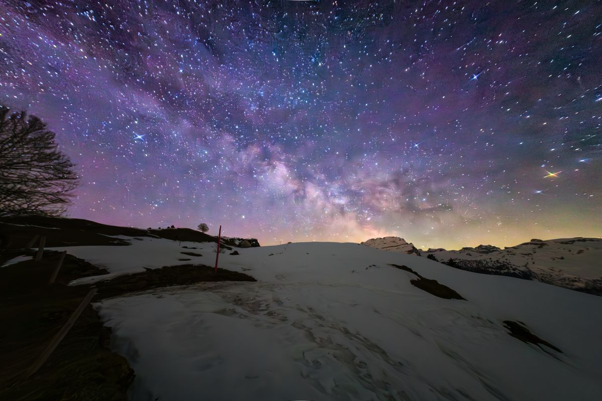 Aufnahme mit einem Nachtfilter und einem Filter mit Sterneneffekt