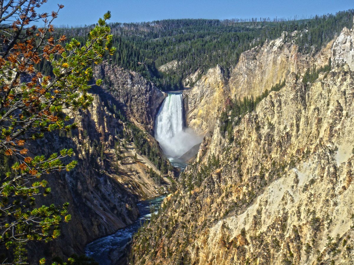 Yellowstone falls, Yellowstone NP, Wyoming, USA, 2009, Sony Cybershot