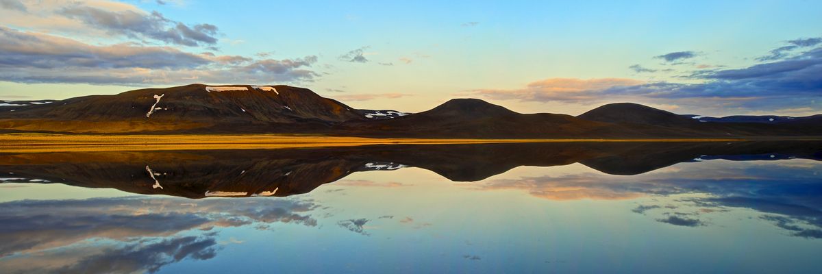 While lost driving around Iceland we stumbled across this twilight reflection at 1am