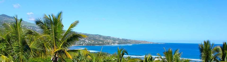 La vue depuis notre chambre d'hotel à Saint-Leu sur l'Ile de la Réunion